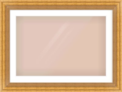 Gold Reverse Frame for 75 × 50cm artwork, with Smooth White Single Mount