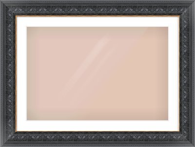 Black Reverse Frame for 75 × 50cm artwork, with Smooth White Single Mount