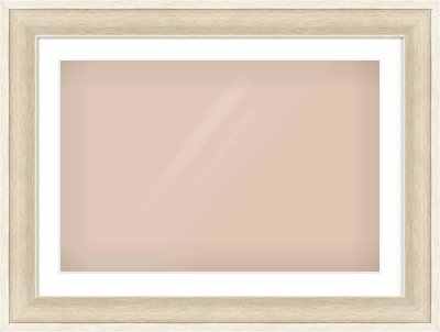 Silver / White Scoop Frame for 75 × 50cm artwork, with Smooth White Single Mount