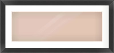 Black Reverse Frame for 30 × 10in artwork, with Smooth White Single Mount