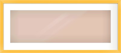 Yellow Paint Flat Frame for 30 × 10in artwork, with Smooth White Single Mount