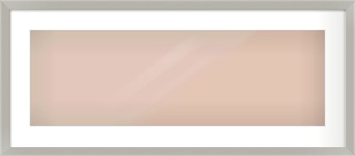 Grey Flat Frame for 30 × 10in artwork, with Smooth White Single Mount