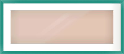 Green Paint Flat Frame for 30 × 10in artwork, with Smooth White Single Mount