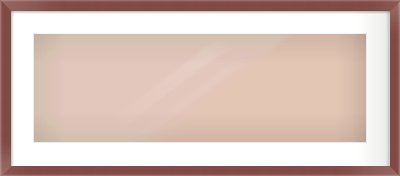 Maroon Paint Flat Frame for 30 × 10in artwork, with Smooth White Single Mount