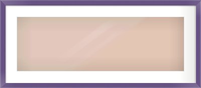 Purple Paint Flat Frame for 30 × 10in artwork, with Smooth White Single Mount
