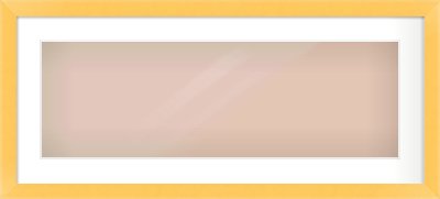 Yellow Paint Flat Frame for 30 × 10in artwork, with Smooth White Single Mount