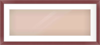 Maroon Paint Flat Frame for 30 × 10in artwork, with Smooth White Single Mount