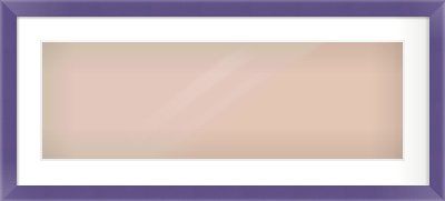 Purple Paint Flat Frame for 30 × 10in artwork, with Smooth White Single Mount