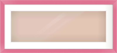 Pink Paint Flat Frame for 30 × 10in artwork, with Smooth White Single Mount