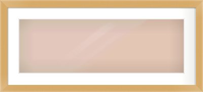 Matte Gold Flat Frame for 30 × 10in artwork, with Smooth White Single Mount