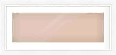 White Reverse Frame for 30 × 10in artwork, with Smooth White Single Mount