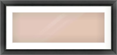 Black Reverse Frame for 30 × 10in artwork, with Smooth White Single Mount