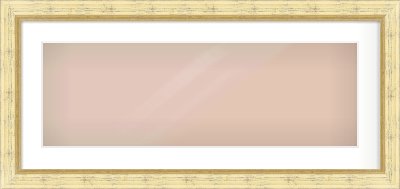 Gold Reverse Frame for 30 × 10in artwork, with Smooth White Single Mount