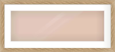 Oak Veneer Flat Frame for 30 × 10in artwork, with Smooth White Single Mount