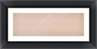 Black Reverse Frame for 30 × 10in artwork, with Smooth White Single Mount