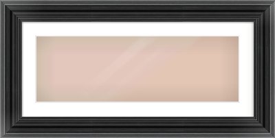 Black Spoon Frame for 30 × 10in artwork, with Smooth White Single Mount