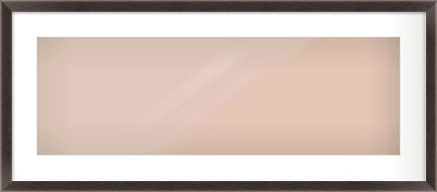 Brown Flat Frame for 30 × 10in artwork, with Smooth White Single Mount