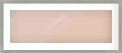 Pale Grey Flat Frame for 30 × 10in artwork, with Smooth White Single Mount