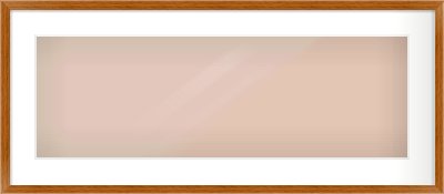 Natural Wood Flat Frame for 30 × 10in artwork, with Smooth White Single Mount