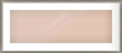 Silver Cushion Frame for 30 × 10in artwork, with Smooth White Single Mount