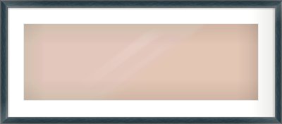 Aqua Blue Stain Cushion Frame for 30 × 10in artwork, with Smooth White Single Mount