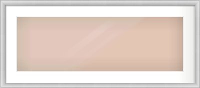 Silver Cushion Frame for 30 × 10in artwork, with Smooth White Single Mount