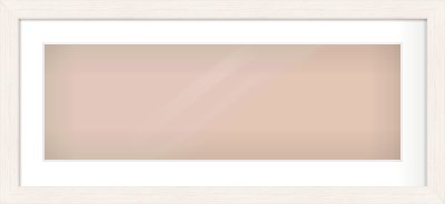 Ivory Driftwood Flat Frame for 30 × 10in artwork, with Smooth White Single Mount