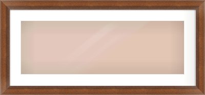 Brown Flat Frame for 30 × 10in artwork, with Smooth White Single Mount