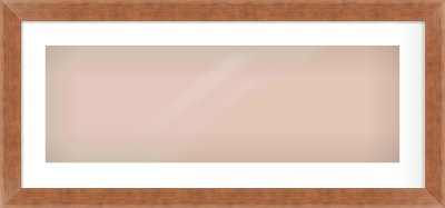 Bronze Flat Frame for 30 × 10in artwork, with Smooth White Single Mount