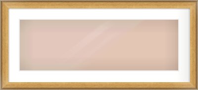 Gold Scoop Frame for 30 × 10in artwork, with Smooth White Single Mount