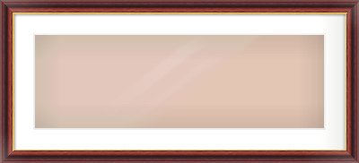Brown Reverse Frame for 30 × 10in artwork, with Smooth White Single Mount