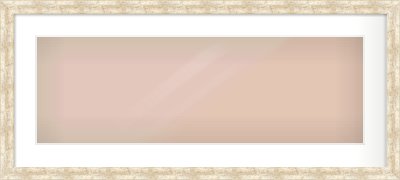 Silver Flat Frame for 30 × 10in artwork, with Smooth White Single Mount