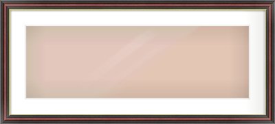 Brown Reverse Frame for 30 × 10in artwork, with Smooth White Single Mount