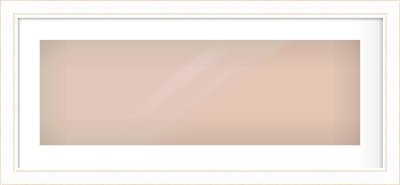 White / Natural Scoop Frame for 30 × 10in artwork, with Smooth White Single Mount