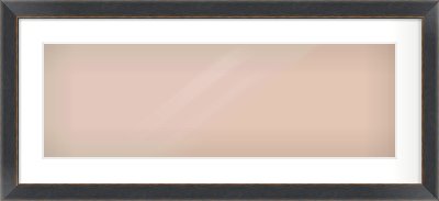 Black Flat Frame for 30 × 10in artwork, with Smooth White Single Mount