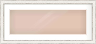 Black/Silver Flat Frame for 30 × 10in artwork, with Smooth White Single Mount