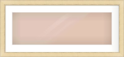 Gold Flat Frame for 30 × 10in artwork, with Smooth White Single Mount