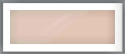 Grey Flat Frame for 30 × 10in artwork, with Smooth White Single Mount
