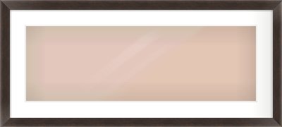 Brown Bevel Frame for 30 × 10in artwork, with Smooth White Single Mount