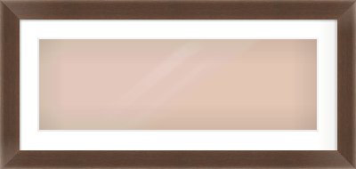 Brown Flat Frame for 30 × 10in artwork, with Smooth White Single Mount