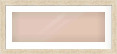 Premium Flat Frame for 30 × 10in artwork, with Smooth White Single Mount