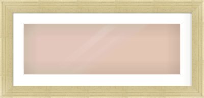 Silver Flat Frame for 30 × 10in artwork, with Smooth White Single Mount