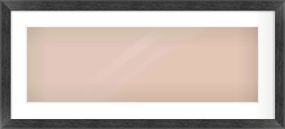 Black Flat Frame for 30 × 10in artwork, with Smooth White Single Mount
