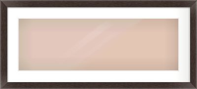 Brown Flat Frame for 30 × 10in artwork, with Smooth White Single Mount