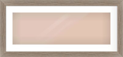 Grey Wood Flat Frame for 30 × 10in artwork, with Smooth White Single Mount