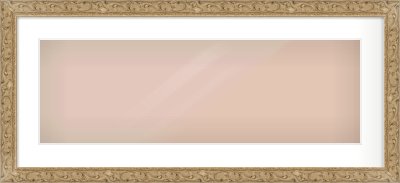 Light Brown Decorative Frame for 30 × 10in artwork, with Smooth White Single Mount