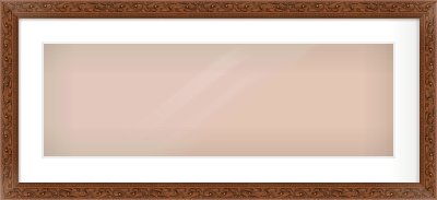 Maroon Decorative Frame for 30 × 10in artwork, with Smooth White Single Mount