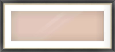 Black/Gold Flat Frame for 30 × 10in artwork, with Smooth White Single Mount