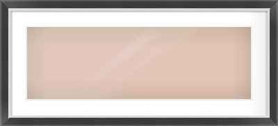 Black/Silver Flat Frame for 30 × 10in artwork, with Smooth White Single Mount