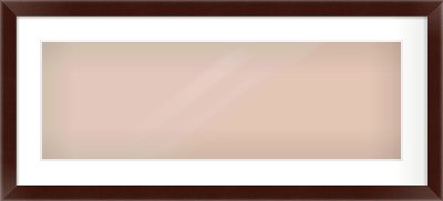 Brown Flat Frame for 30 × 10in artwork, with Smooth White Single Mount